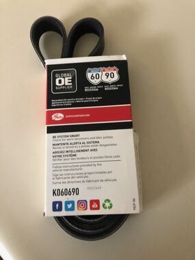 GATES Micro-V Serpentine Belt 6 Rib 86-7/8 Inch - K060864 Subaru Forester